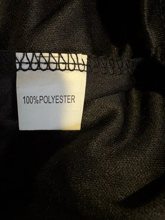 Lace Maxi Dress with Black Floral Embroidery. Size M. Black - Picture 10 of 11